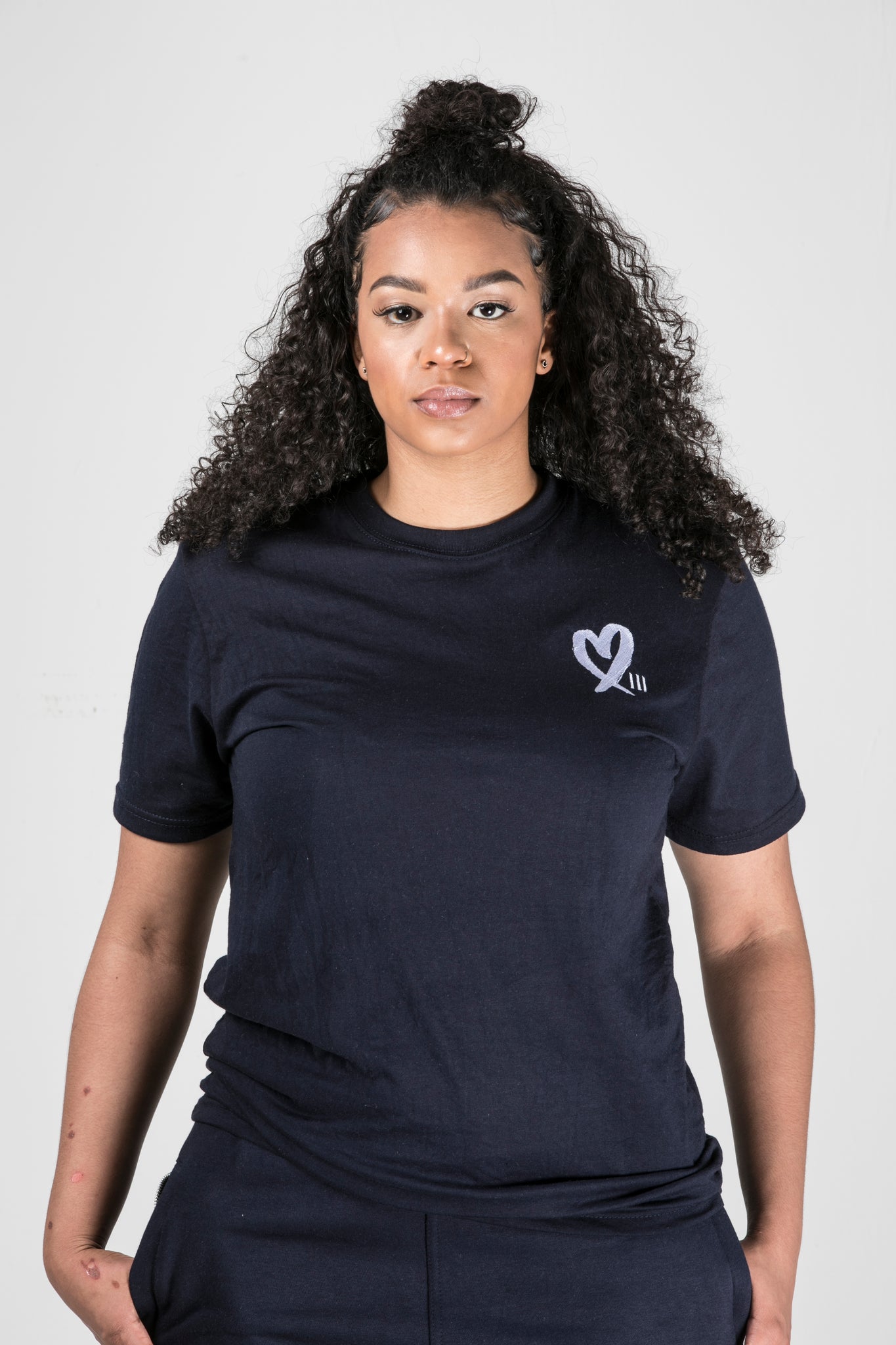 Navy Blue Wild Heart Unisex Short Set