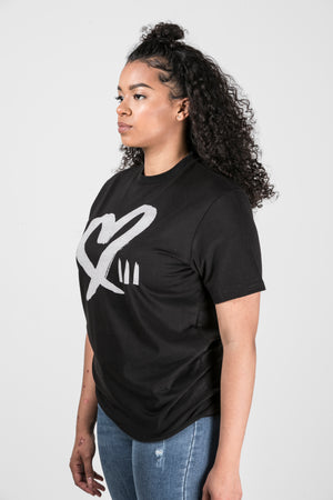 All Black Large Logo Wild Heart Unisex T-Shirt