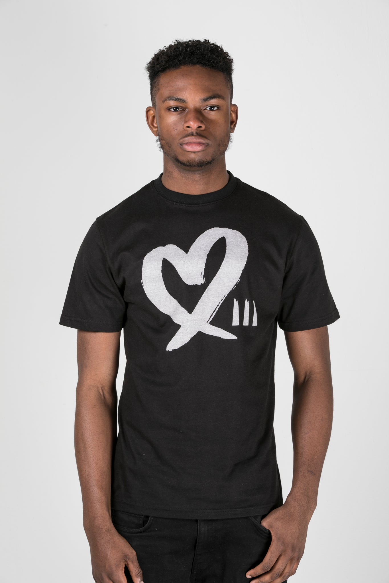 All Black Large Logo Wild Heart Unisex T-Shirt