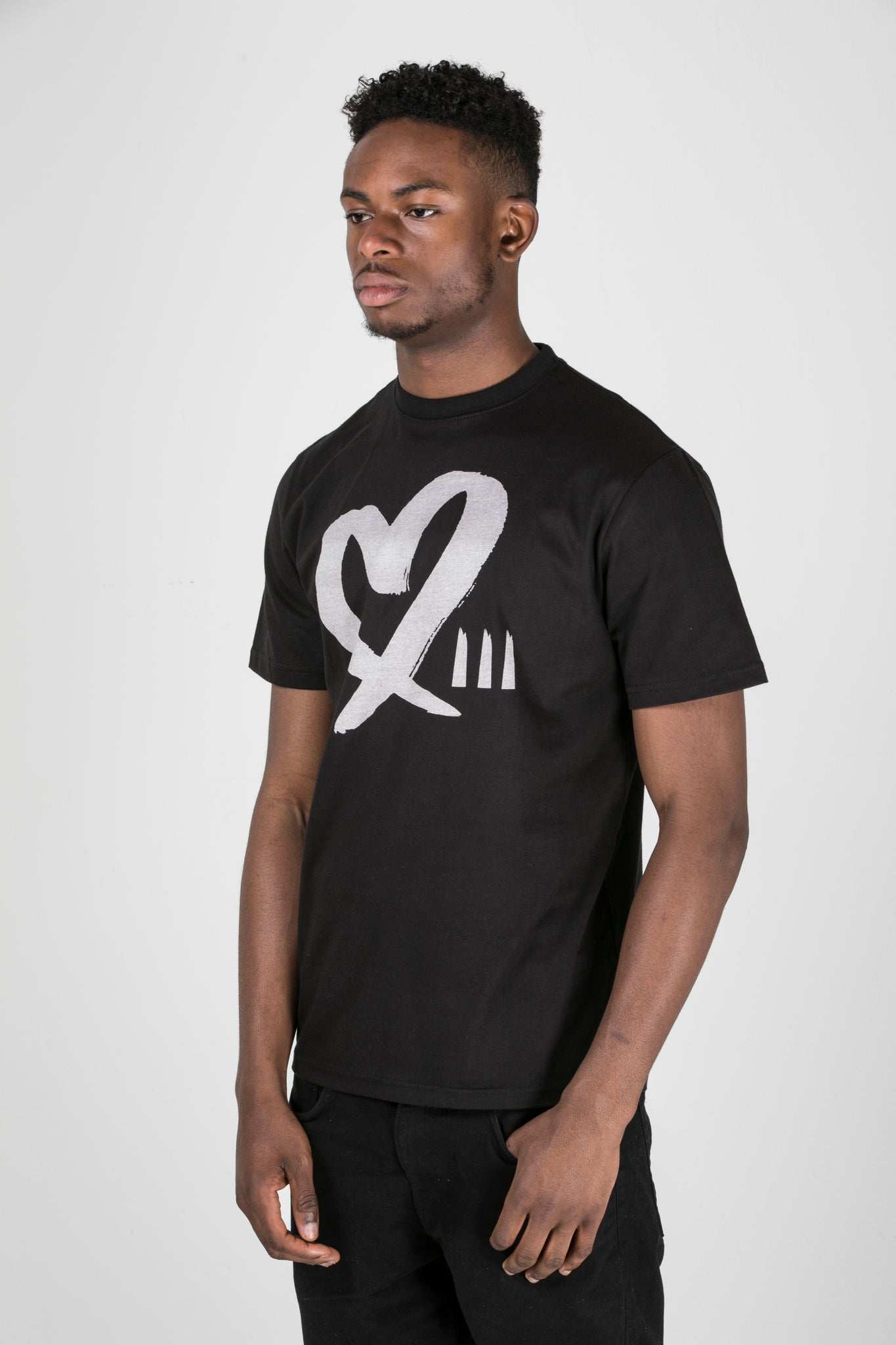 All Black Large Logo Wild Heart Unisex T-Shirt